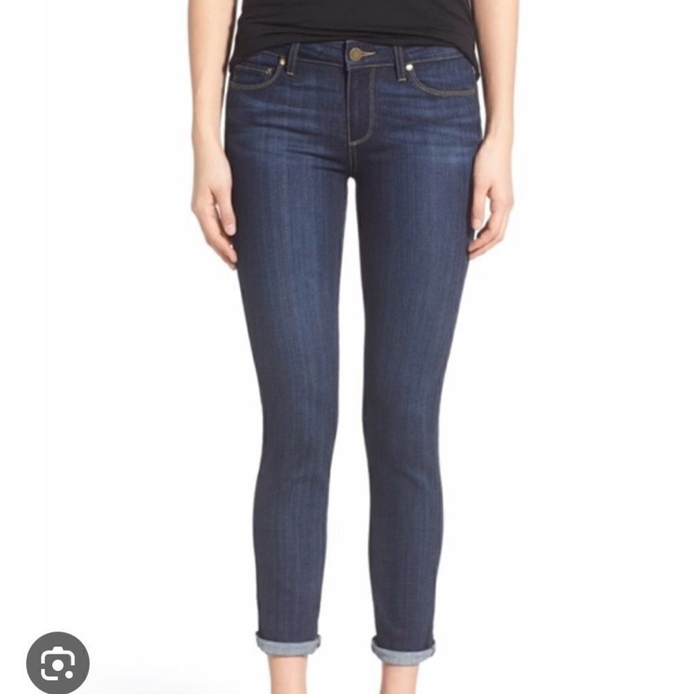 Paige skyline crop dark wash jeans size 27 - Picture 2 of 10